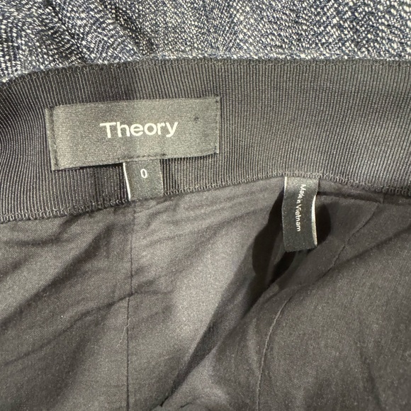 Theory Linen Blend Mini Skirt Heathered 0 NWOT - Picture 7 of 8